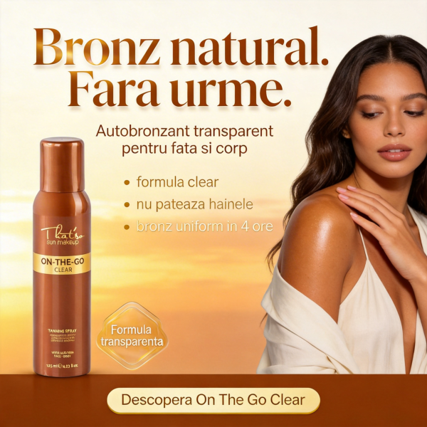 Autobronzant spray transparent On The Go Clear, ambalaj produs