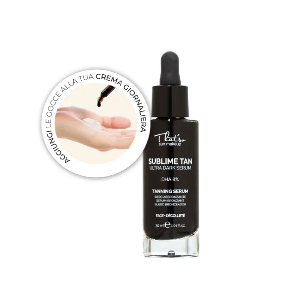 Sublime Tan Ultra Dark 30 ml, ser autobronzant pentru față That'so